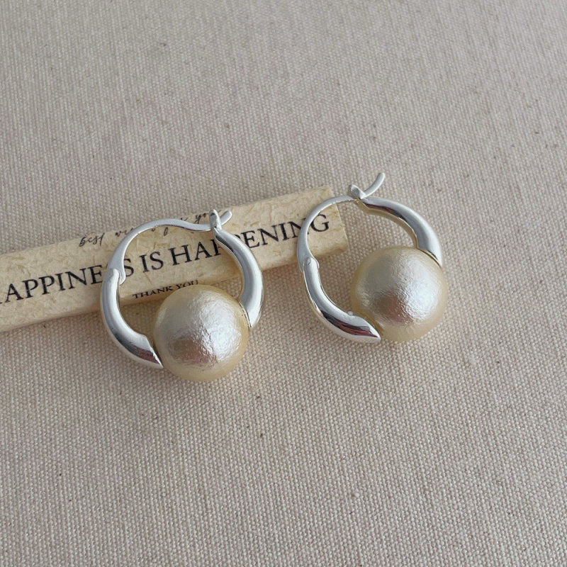 棉花珍珠耳环女轻奢小众高级感气质珍珠耳扣耳圈时尚通勤耳钉耳饰,饰品/流行首饰/时尚饰品新,耳环,淘宝优惠券,粉丝福利购,淘宝优惠卷