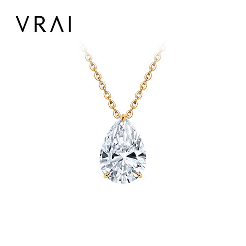 极简水滴爪镶锁骨链18k金异形钻