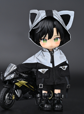 ob11娃衣阿巳酷小怪兽冲锋衣外套gsc素体ufdoll12分BJD娃娃衣服P9