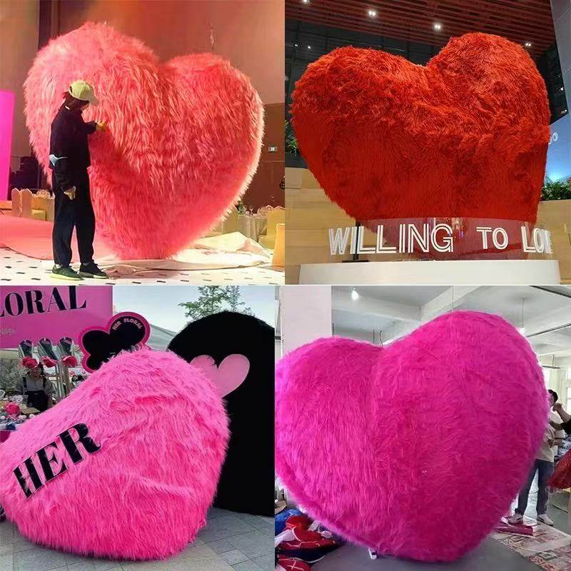 充气毛绒爱心气模pvc发光心形大气球情人节新年拍照订婚婚礼装饰,节庆用品/礼品,充气气模,淘宝优惠券,粉丝福利购,淘宝优惠卷