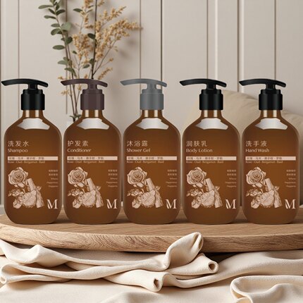 美伦国际酒店AMOR ROYAL玫瑰乌木香氛洗发水护发素沐浴露洗手液