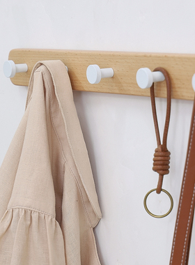 实木门后挂钩免打孔挂衣钩太空铝白色简约卧室浴室通用轻奢壁挂