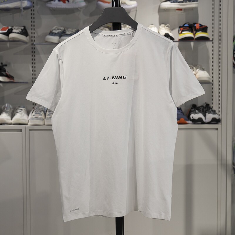 正品李宁短袖T恤男子2025夏季新款健身排湿速干圆领上衣ATSV115