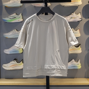 ATSV638 反光速干凉爽防晒宽松短袖 正品 李宁CF溯女子T恤2025秋季