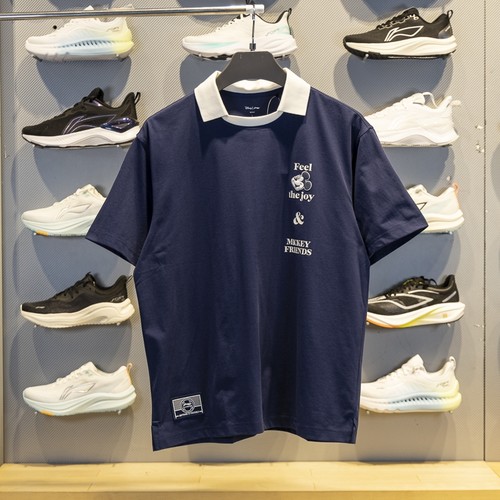 李宁短袖POLO衫冰感舒适透气