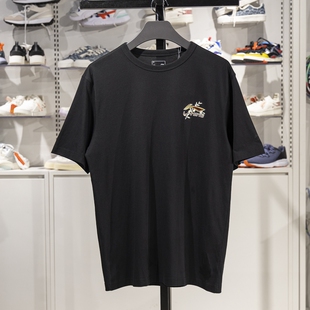 正品李宁短袖文化衫男子新款夏季纯棉透气休闲百搭运动T恤AHSU973