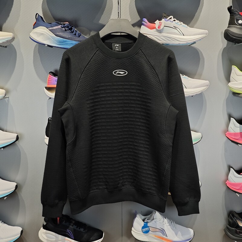 李宁运动休闲男子圆领套头卫衣