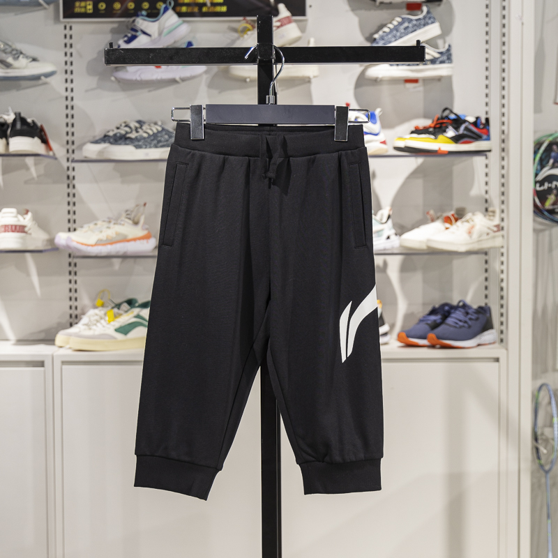 李宁儿童七分透气七分卫裤