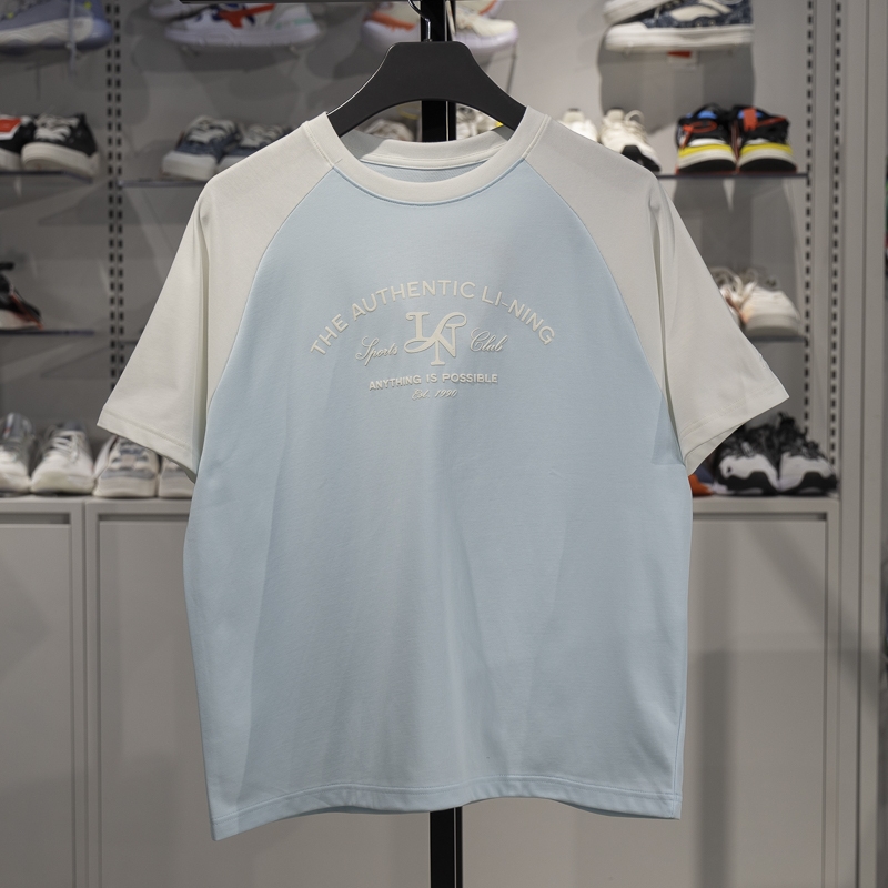 李宁短袖女子吸湿排汗短袖文化衫