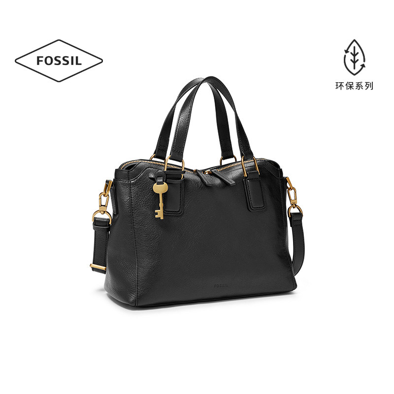 新年礼物Fossil时尚手提包斜挎包女大容量单肩包波士顿包水桶包