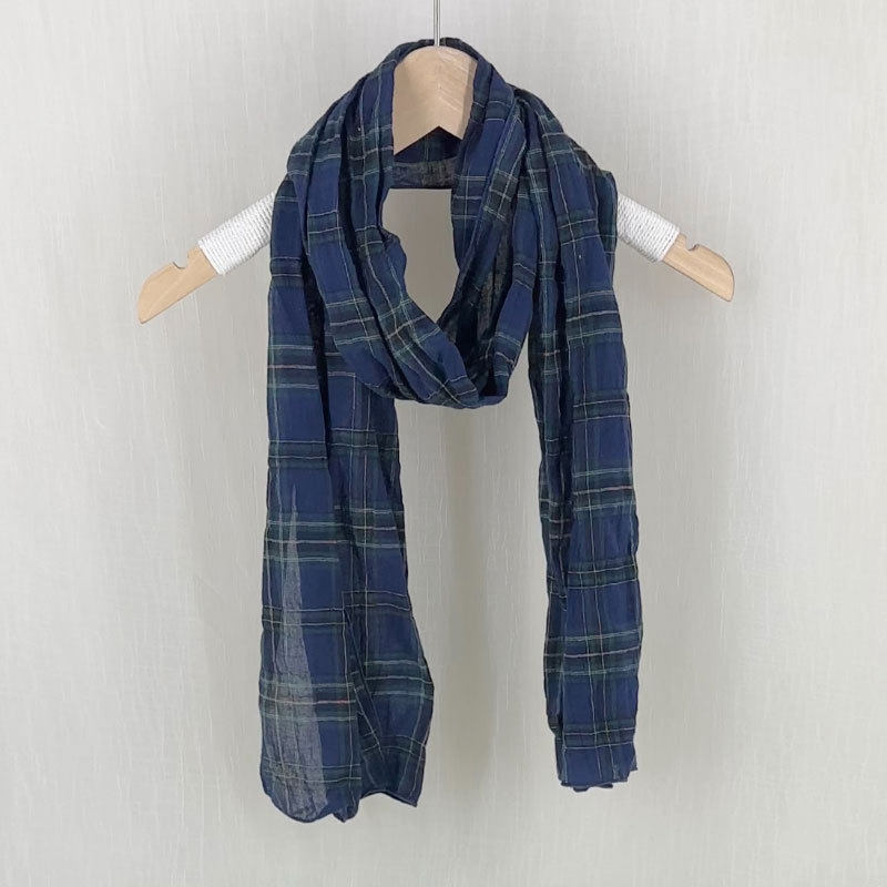 英伦复古经典格纹小长条围巾秋冬韩系新款保暖装饰多功能护颈