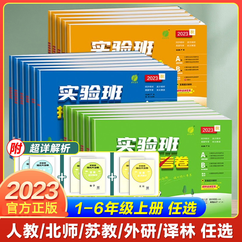 【官方正版】2023旧版实验班提优大考卷一二三四五六年级上下册语数英全套人教版苏教版北师大同步练习册单元试卷检测卷春雨SZP-封面