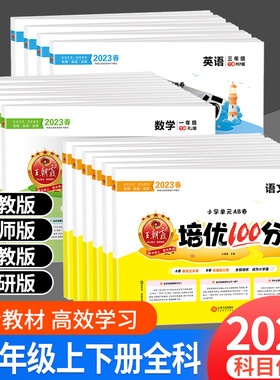 2023春王朝霞培优100分试卷语文数学英语春下册部编人教版北师苏教外研一二年级三四五六小学单元训练测试卷SZP