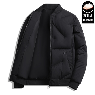 羽绒服男款2025新款冬季男士轻便短款衣服秋冬男装棒球领鸭绒外套