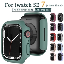 适用apple watch9代/6/se保护壳苹果手表iwatch7/8半包壳pc硬壳41/45mm40/44 ultra保护套表带配件手表壳防摔