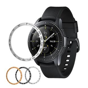 适用三星galaxy watch42/46mm软壳 gear s3不锈钢金属表圈手表转盘替换刻度圈金属铝合金视距仪测速壳时尚潮