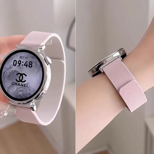 牛境适用华为手表磁吸硅胶表带