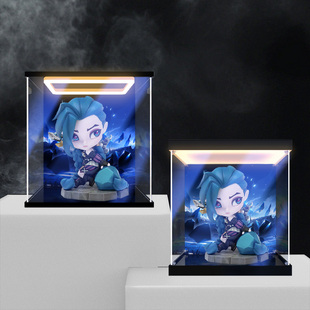 适用英雄联盟LOL双城之战金克丝手办周边亚克力主题背景收纳盒