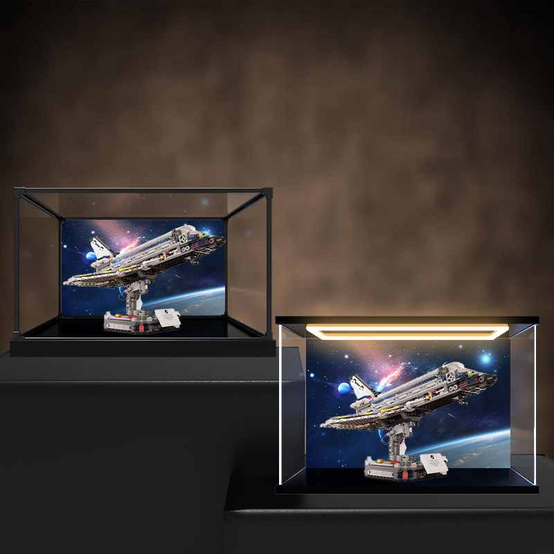 适用JAKI佳奇积木破晓计划航天飞机拼装玩具防尘罩亚克力收纳盒