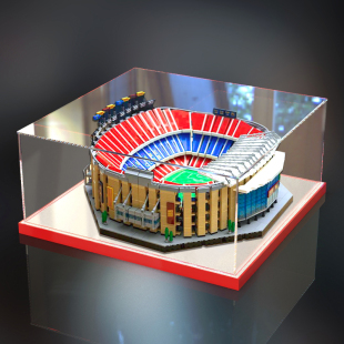 亚克力展示盒适用乐高10284诺坎普球场 防尘罩积木模型手办收纳盒