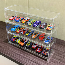 儿童玩具多美卡透明展示架TOMICA1:64风火轮收纳盒合金小汽车模型