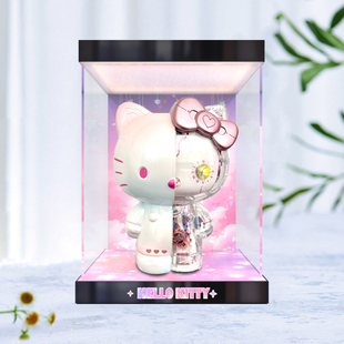 亚克力收纳盒适用TOPTOY三丽鸥HELLO KITTY幻彩琉璃大体凯蒂猫