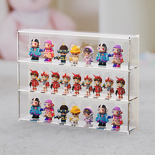 亚克力盒子多层POPMART泡泡玛特盲盒娃娃透明收纳盒小手办展示架