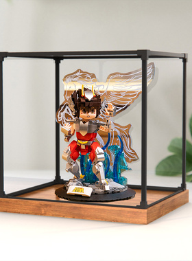 亚克力展示盒适用拼奇86603天马星座星矢模型合金框底防尘收纳盒