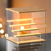 适用泡泡玛特亚克力展示盒MOLLY手办娃娃收纳盒模型盲盒收纳架