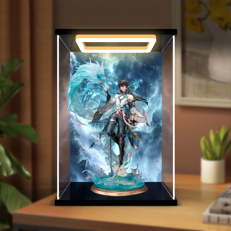 亚克力回灯收纳盒适用崩坏星穹铁道丹恒·饮月模型手办透明展示盒