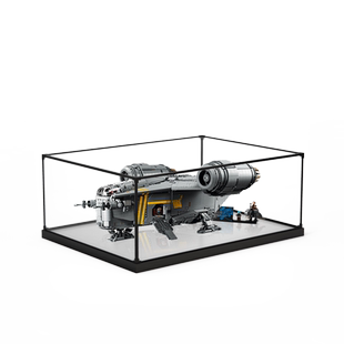 木纹收纳盒适用乐高星球大战系列75331 剃刀冠号模型亚克力展示盒