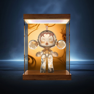 灯箱款收纳盒适用泡泡玛特MEGA α SKULLPANDA 400% 邬建安九重天