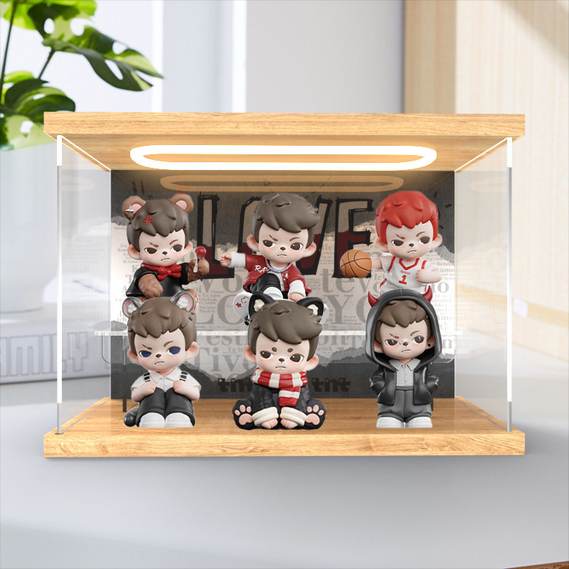 适用Rayan哥哥热爱系列挂伴盲盒潮玩手办礼物亚克力主题收纳盒