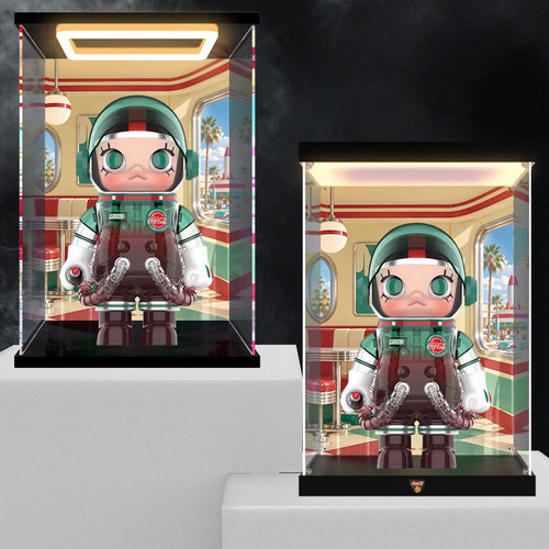 冰鹏适用泡泡玛特MEGA SPACE MOLLY复古可口可乐手办彩绘收纳盒