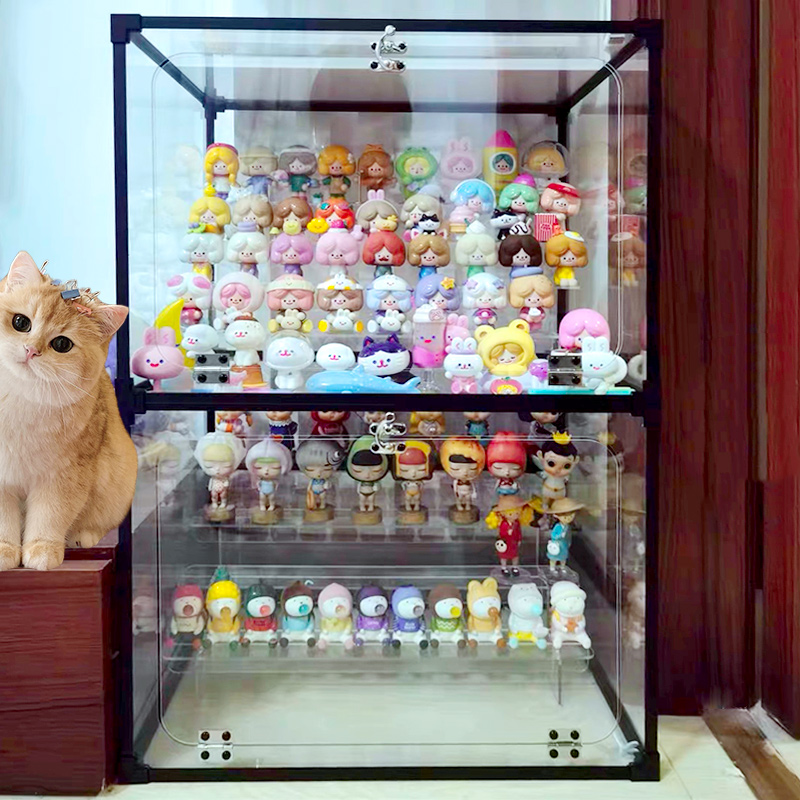 亚克力合金收纳柜盲盒收纳展示柜泡泡玛特手办乐高透明防尘展示盒