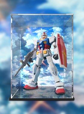 适用万代 PG 1/60 RX-78 元祖高达40周年透明收纳盒亚克力展示盒