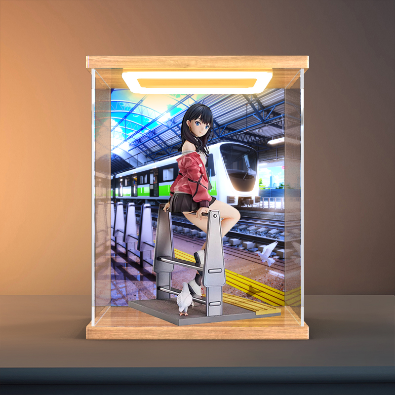 回形灯亚克力收纳盒适用GSAS古立特碧蓝航线宝多六花晴空车站手办