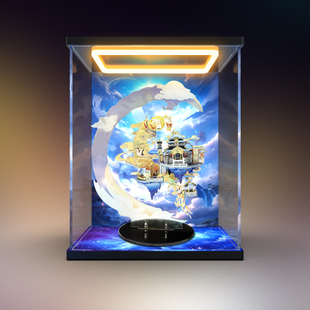 适用艺模月宫广寒宫3D立体拼图金属拼装模型回型灯亚克力收纳盒