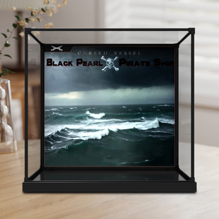 亚克力积木收纳盒适用 10365加勒比海盗黑珍珠号防尘展示盒