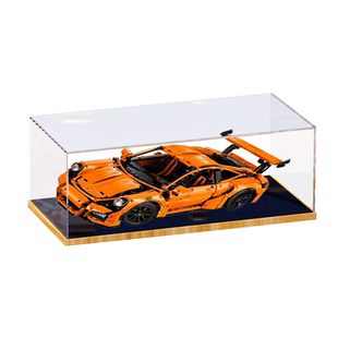 冰鹏LEGO42056保时捷911 gt3 RS 收纳盒防尘盒防尘罩亚克力展示盒