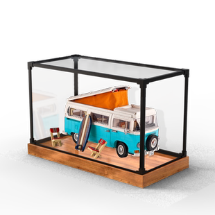亚克力展示盒木纹乐高10279 收纳盒大众露营车T2积木模型收纳盒