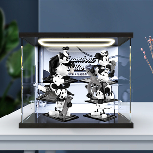 亚克力收纳盒适用POPMART泡泡玛特迪士尼威利号汽船系列手办盲盒