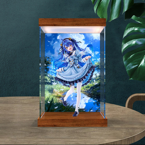 适用FNEX 虚拟主播-彩虹社 天宫心 手办模型亚克力灯箱款收纳盒