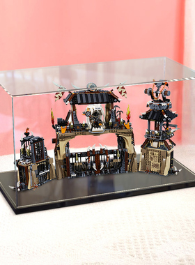 亚克力展示乐高70655 捕龙部落大本营模型透明展示收纳盒子定制