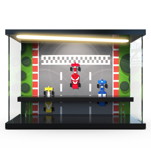 适用吾皇巴扎黑新手上路系列盲盒玩具潮玩手办透明盲盒灯光场景盒