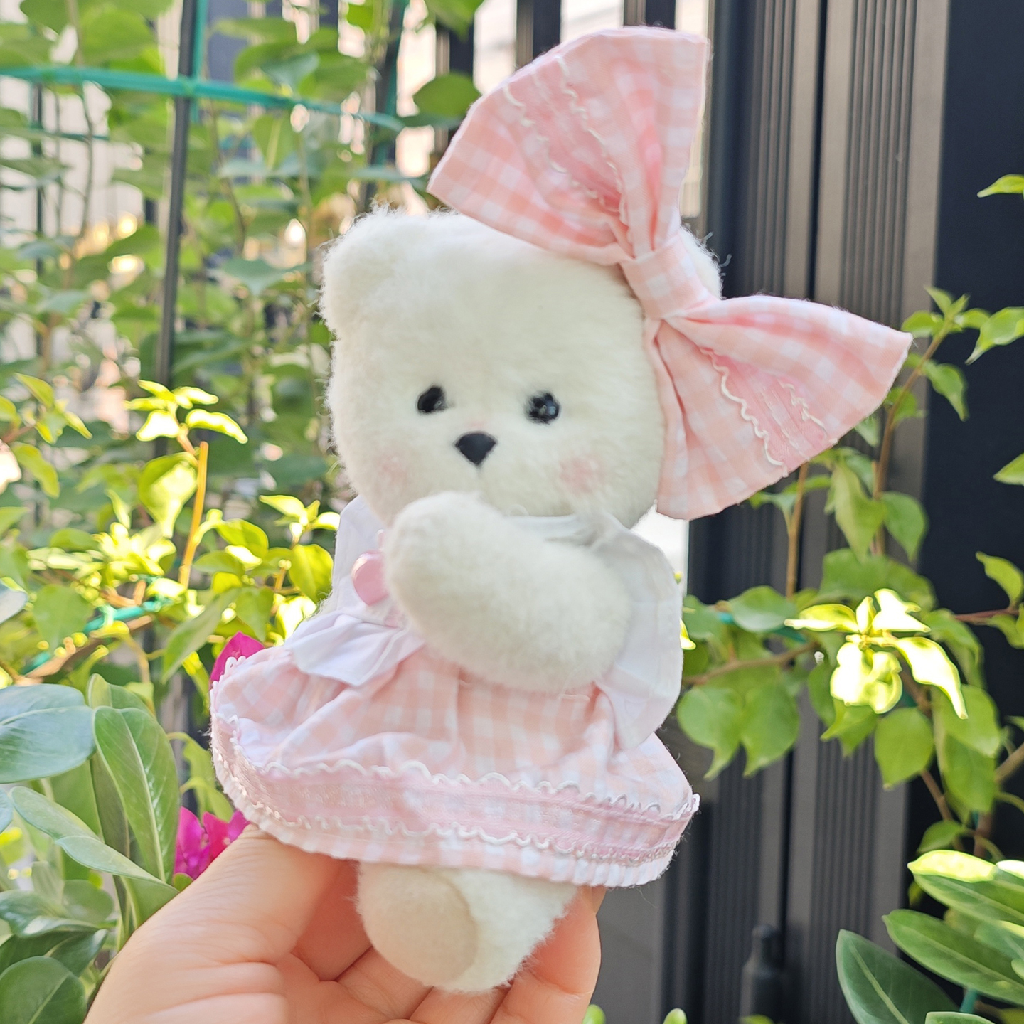 15厘米莉娜小熊娃衣可爱包包挂饰着替连衣裙卡通毛绒小熊玩偶衣服