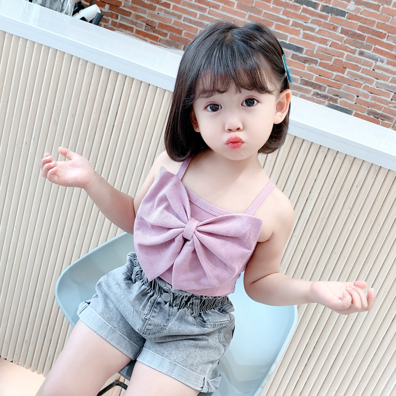 女童吊带衫网红炸街夏装女小童夏季背心女宝宝打底百搭外穿上衣潮