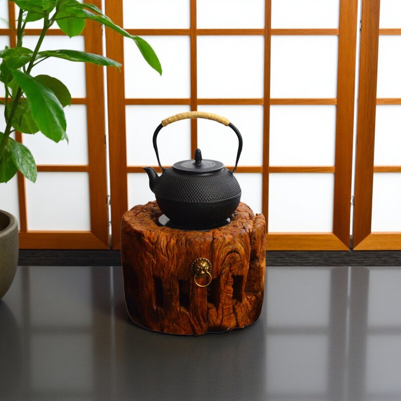 木质电陶炉煮茶炉实木木桩手工侘寂风家用茶室养生围炉煮茶烧水炉,餐饮具,煮茶炉,淘宝优惠券,粉丝福利购,淘宝优惠卷