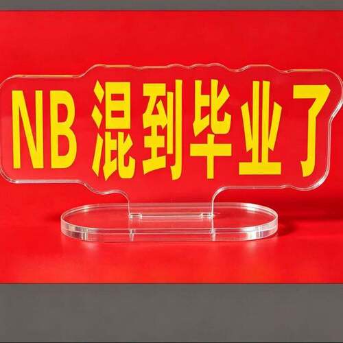 NB混到毕业了这个b学就上到这了亚克力立牌桌面摆件送朋友拍照
