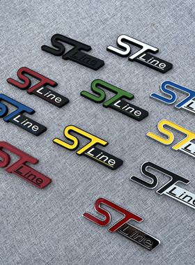 2021款福特锐际中网标改装专用ST标运动金属标志贴尾标STline后车